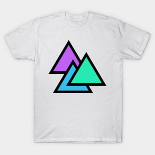 Retro 90s Aesthetic Vaporwave Triangles T-Shirt